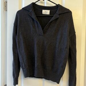Aritzia Wilfred Clara Collared Sweater gray